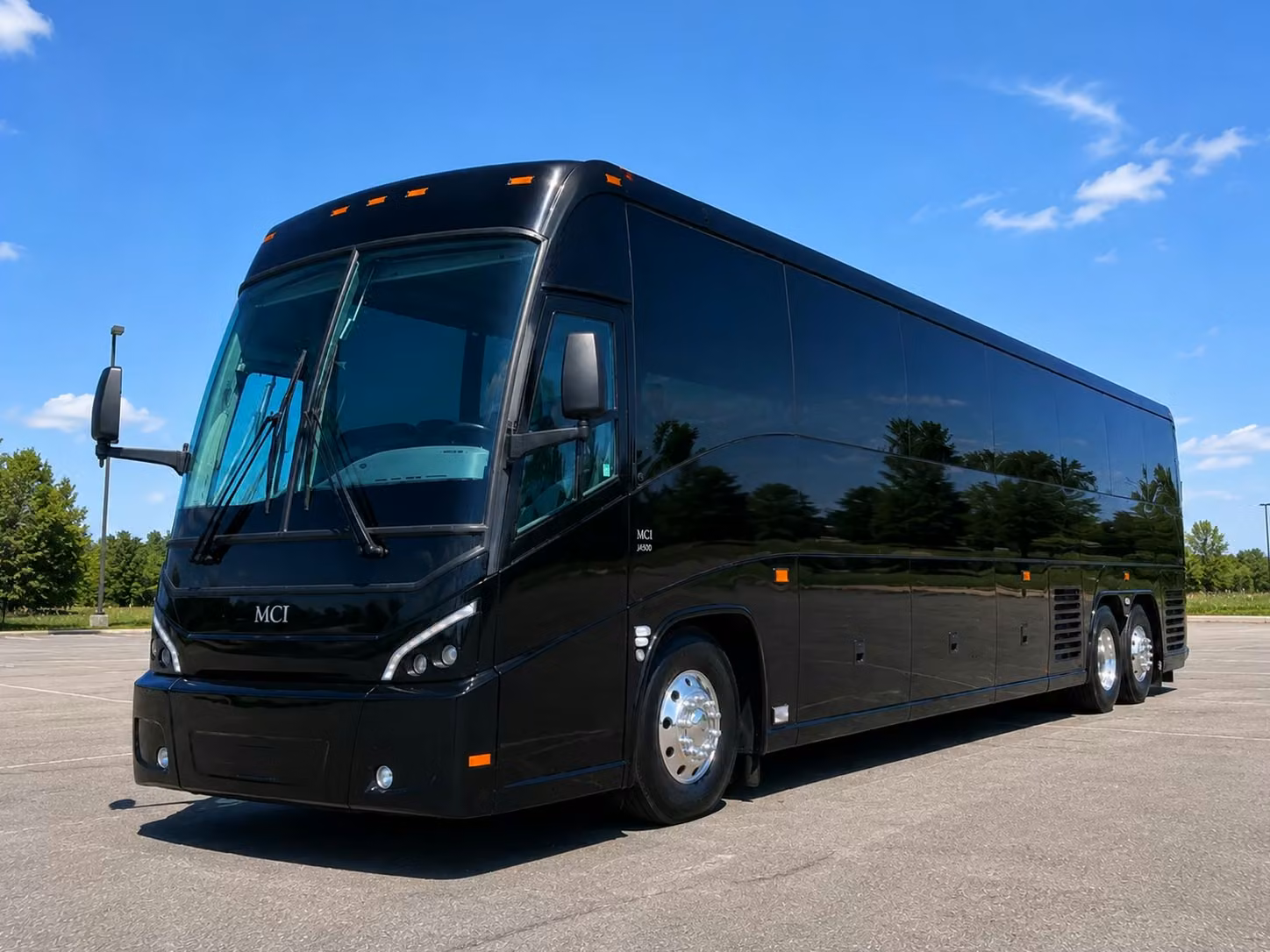 wayne charter bus rental exterior