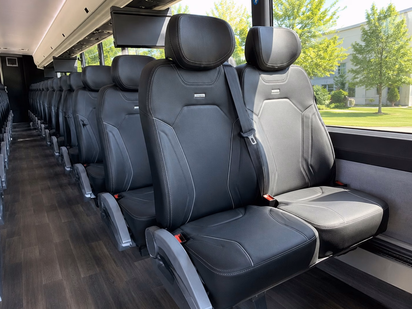 wayne charter bus rental interior